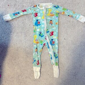 Little Sleepies 6-12 month Sesame Street Elmo Bamboo Viscose Zippy Pajama
